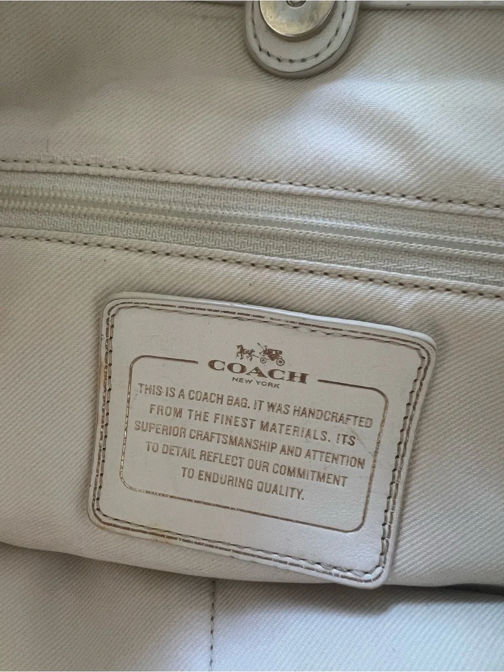 Coach Pebbled Leather Satchel in Light Taupe with Gold Hardware